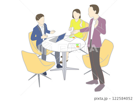 ミーティングをするビジネスパーソン 122584052