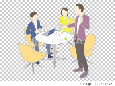 ミーティングをするビジネスパーソン 122584052