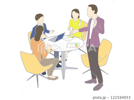 ミーティングをするビジネスパーソン 122584053