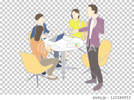 ミーティングをするビジネスパーソン 122584053
