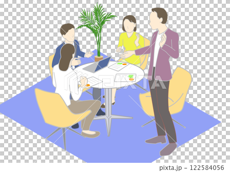 ミーティングをするビジネスパーソン 122584056