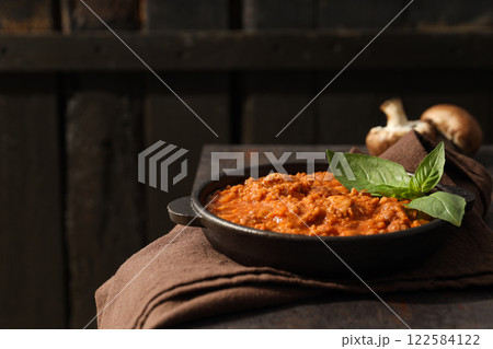 Bolognese sauce, concept of tasty and delicious food Bolognese sauce, concept of tasty and delicious food 122584122