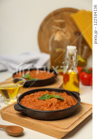 Bolognese sauce, concept of tasty and delicious food Bolognese sauce, concept of tasty and delicious food 122584136