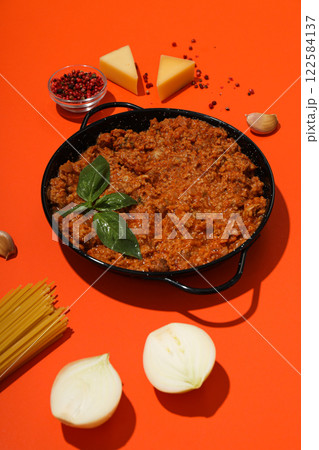 Bolognese sauce, concept of tasty and delicious food Bolognese sauce, concept of tasty and delicious food 122584137