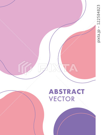 抽象的　背景　紫　ピンク　フレーム シンプル　ウェーブ　縦長	 122584823
