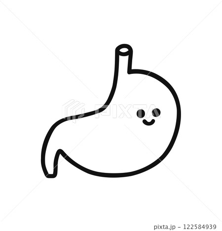かわいい胃　線画 122584939