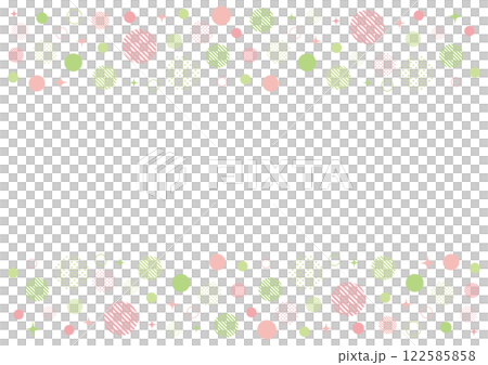Polka dots, spring colors, Hinamatsuri colors, glitter, pink, yellow-green, frame 122585858