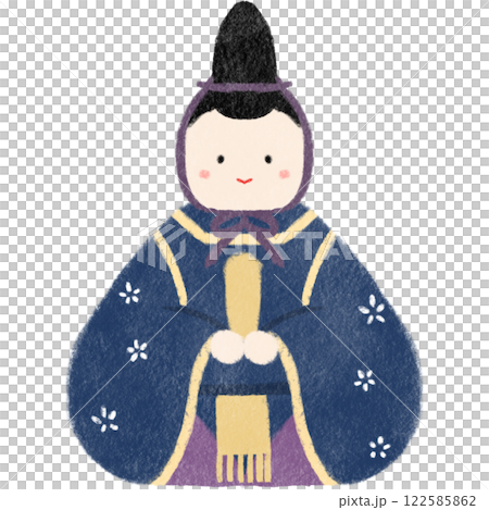 日式女兒節娃娃插圖 122585862