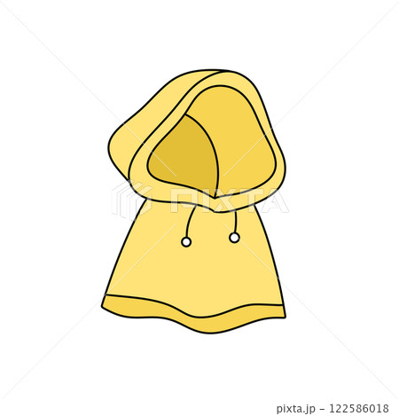 A yellow hooded jacket with a hood A yellow hooded jacket with a hood 122586018