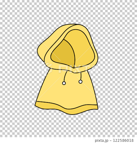 A yellow hooded jacket with a hood 122586018