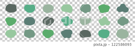 Shape Abstract Shape Green Set Circle 122586093