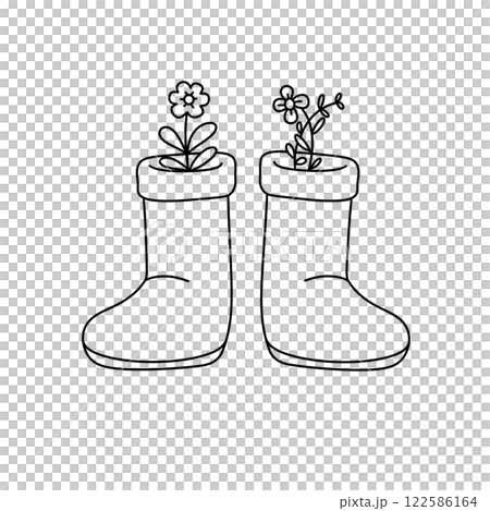 Two flower pots with flowers in them 122586164