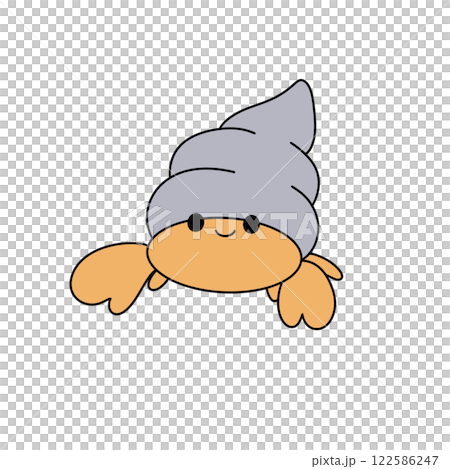 A cartoon crab with a hat on its head 122586247