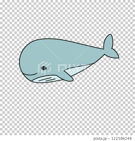A cartoon whale with a smile on its face 122586249