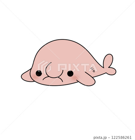A cartoonish pink animal with a big nose and a sad face A cartoonish pink animal with a big nose and a sad face 122586261