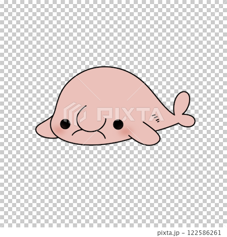 A cartoonish pink animal with a big nose and a sad face A cartoonish pink animal with a big nose and a sad face 122586261