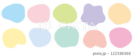 blob shape vector set 抽象的なカラフルな液体シェイプのセット blob shape vector set 抽象的なカラフルな液体シェイプのセット 122586368