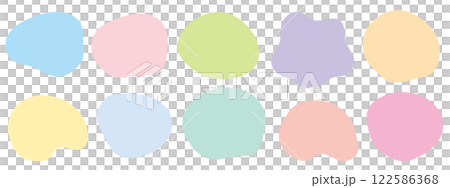blob shape vector set 抽象的なカラフルな液体シェイプのセット blob shape vector set 抽象的なカラフルな液体シェイプのセット 122586368