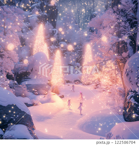 雪の降る景色 122586704