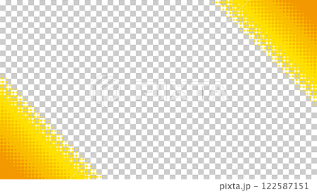 Halftone yellow orange gradient frame simple diagonal 122587151