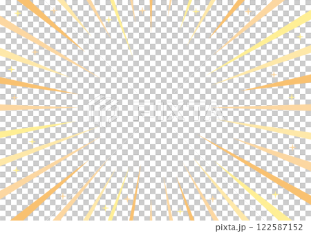 Simple concentrated lines glitter yellow orange background frame 122587152