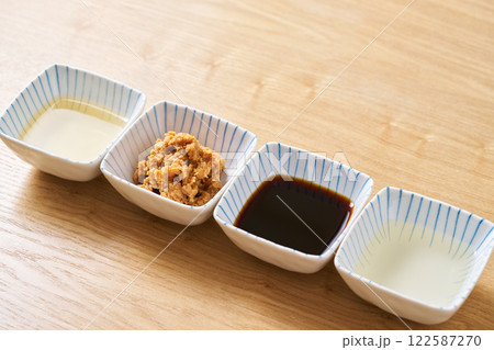 発酵調味料　味噌、味醂、醤油、酢 122587270