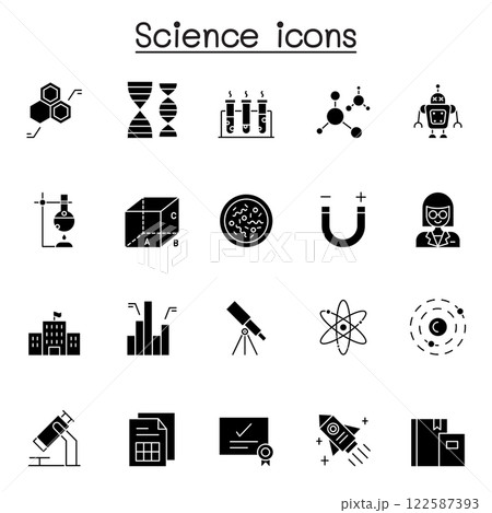 Science icon in glyph style Science icon in glyph style 122587393