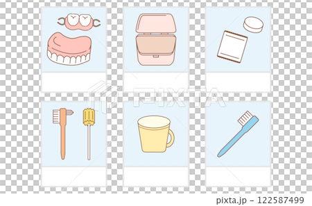 Nursing care oral care supplies inventory card 122587499