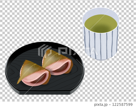 關東風味櫻餅和茶 關東風味櫻餅和茶 122587599