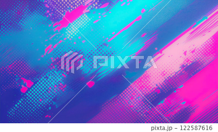 背景素材 グランジ 青 水色 ピンク 水彩 ペイント 躍動 かすれ1 背景素材 グランジ 青 水色 ピンク 水彩 ペイント 躍動 かすれ1 122587616
