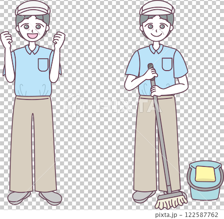 積極進取的高級女清潔工 122587762