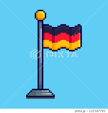 Pixel art Germany Flag game asset design 122587795