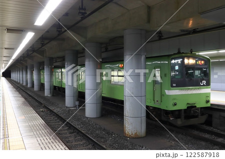 ［JR-Q］JR難波駅に停車中の大和路線201系電車（各停：王寺行） 122587918