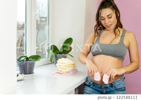 Scene encapsulates the beauty of maternity and the preparation for a new life 122588111