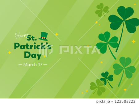 聖パトリックデーの背景イラスト　シャムロック 122588222