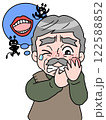 虫歯になってしまったシニア男性のイラスト 122588852