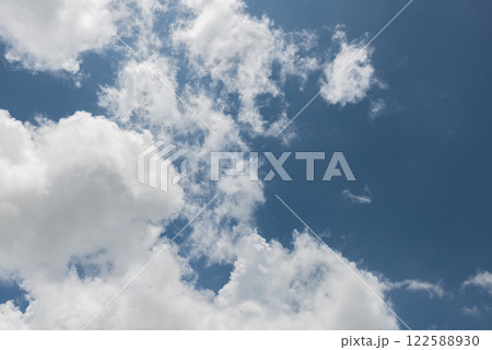 Blue sky with clouds in the sky background. 122588930