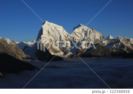Majestic mountains Cholatse and Taboche, Nepal. Majestic mountains Cholatse and Taboche, Nepal. 122588938