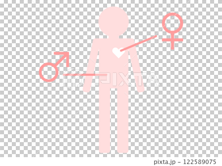 Pink male-female transgender character icon 122589075