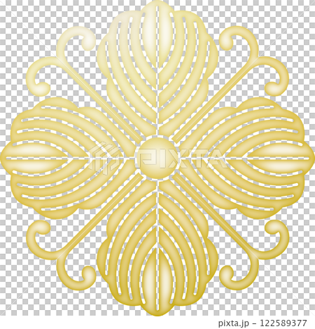 Family crest: Four vines and oak leaves [gold] 122589377