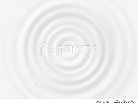 Milk wave ripple background, vector white splash of yogurt or cream with concentric circles top view. 3d round swirl texture surface from falling drop, moisturizer, lotion, paint or dairy, sound wave Milk wave ripple background, vector white splash of yogurt or cream with concentric circles top view. 3d round swirl texture surface from falling drop, moisturizer, lotion, paint or dairy, sound wave 122589676