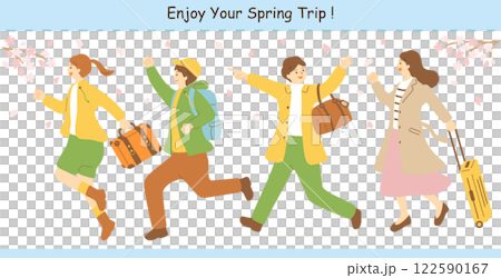 人們享受春遊 122590167