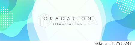 グラデーションと曲線の背景_青と緑 グラデーションと曲線の背景_青と緑 122590243