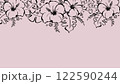 ピンクのくすみカラーとハイビスカス 122590244