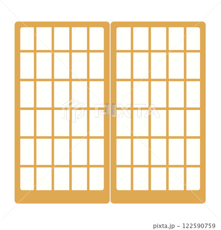 障子の扉のイラスト 122590759