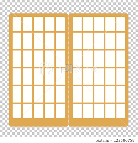 障子の扉のイラスト 122590759