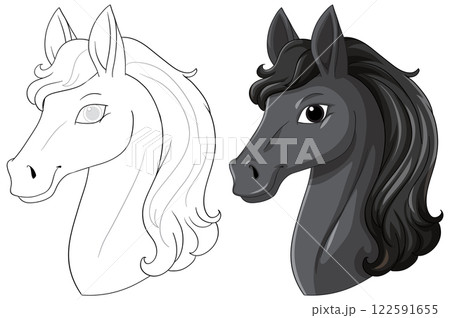 Elegant Horse Illustrations for Kids Elegant Horse Illustrations for Kids 122591655