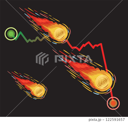Cryptocurrency Market Crash Illustration Cryptocurrency Market Crash Illustration 122591657