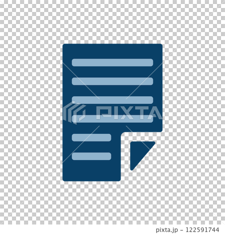 紙のアイコンイラスト 紙のアイコンイラスト 122591744