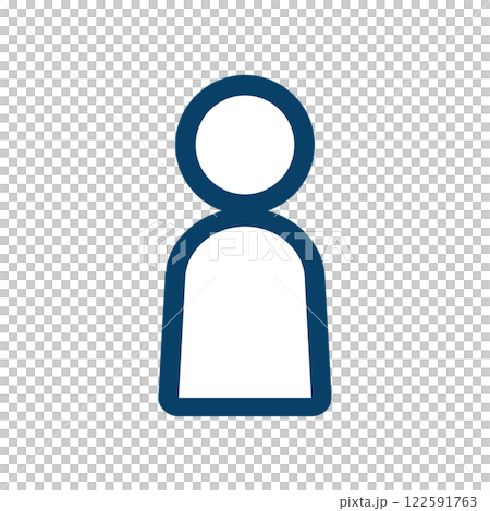 人物のアイコンイラスト 122591763